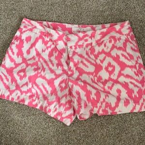 Pink and white loft shorts
